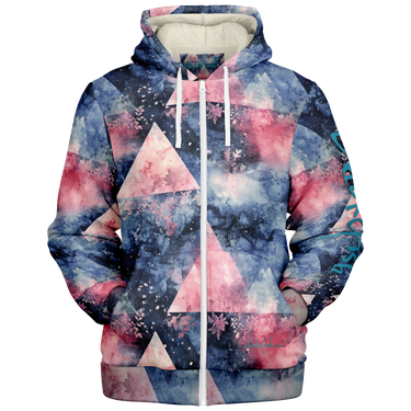 Chokefish™ Microfleece Zip-Up Hoodie Acid-Wash Colors-010